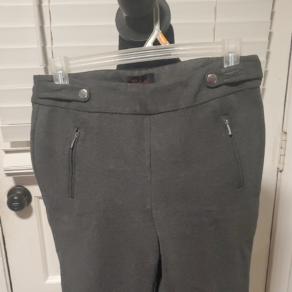 Rekucci Women's Charcoal Slim Ponte Trousers - Picture 3 of 8